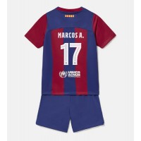Barcelona Marcos Alonso #17 Hemmatröja Barn 2023-24 Kortärmad (+ Korta byxor)